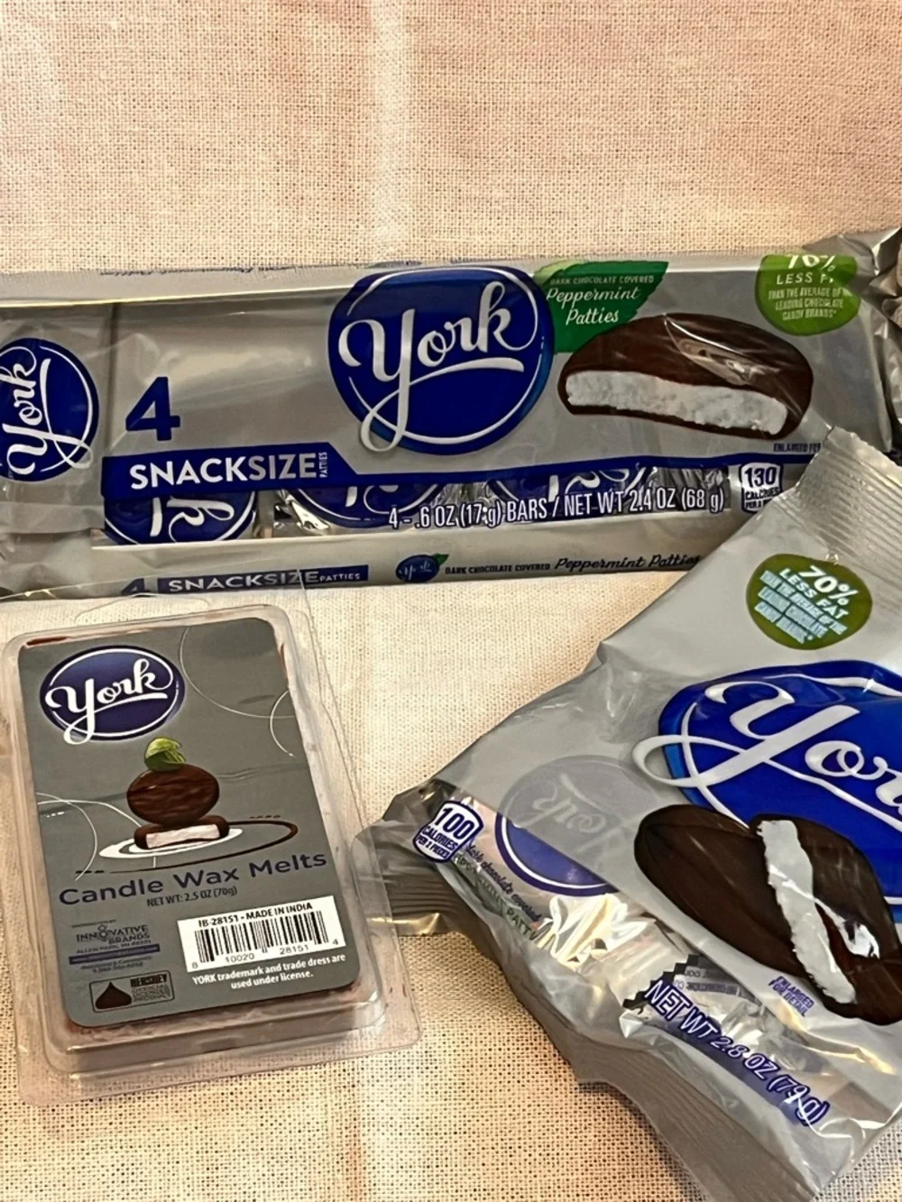 York Peppermint Patties Candle Wax Melts - Silver & Blue Packaging
